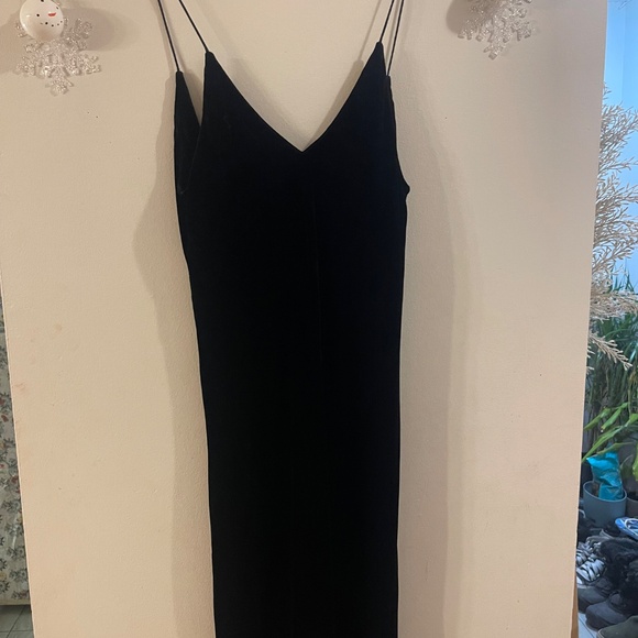 Realisation Par Black Velvet silk slip dress - Picture 3 of 10